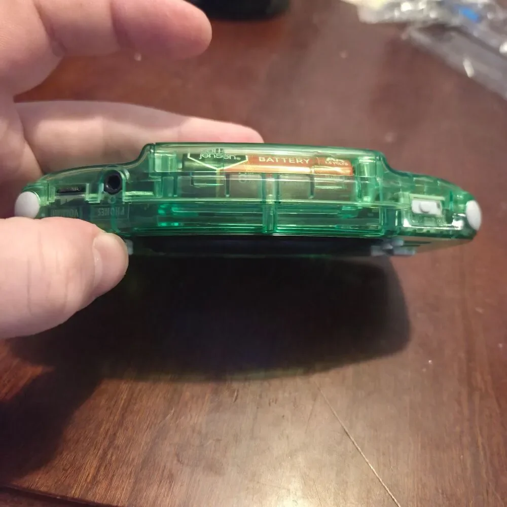 Clear Forest Green Game Boy Advance GBA Console with iPS V5 Backlit LCD